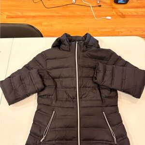 Time and Tru Charcoal Hooded Puffer Coat